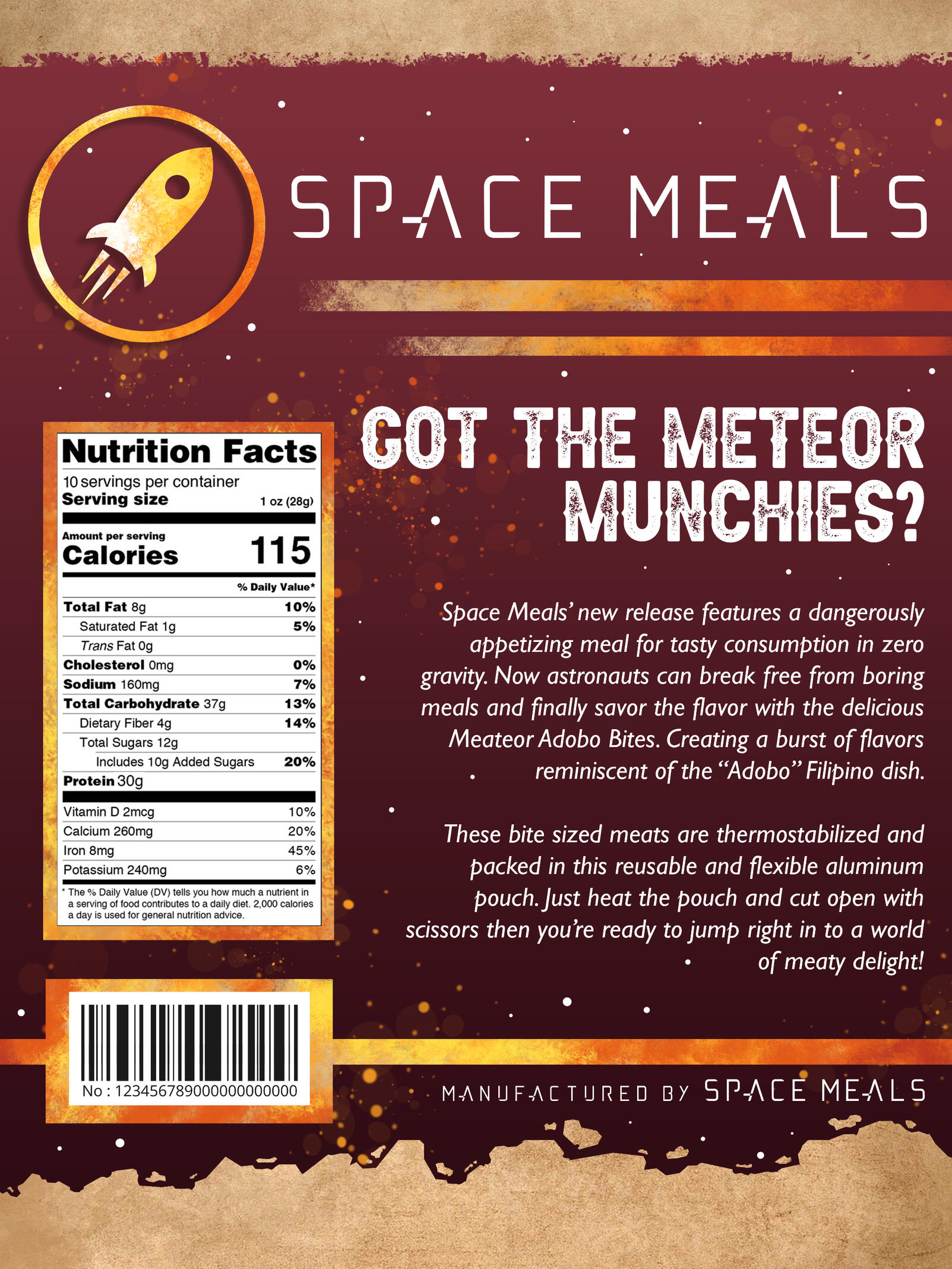 Meateor Adobo Bites - Back