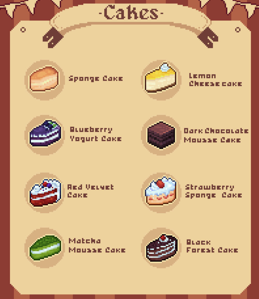 Cake Pixel Icons, 2022